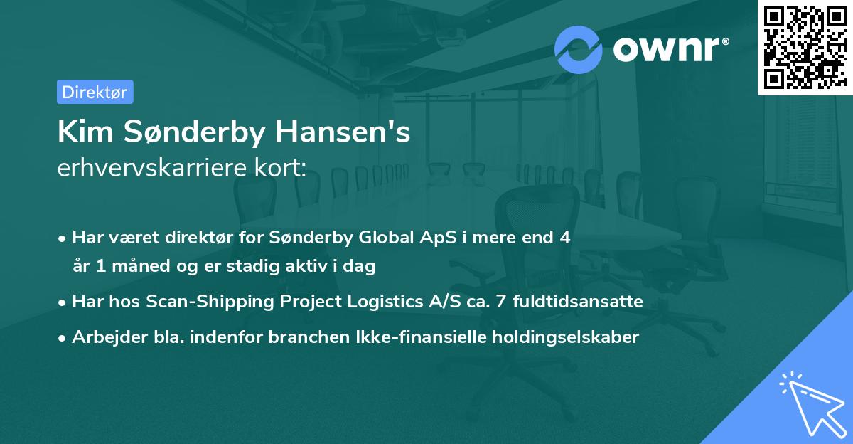 Kim Sønderby Hansen's erhvervskarriere kort