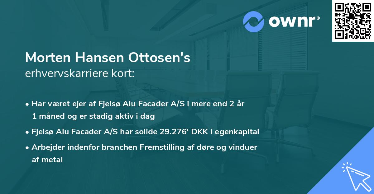 Morten Hansen Ottosen's erhvervskarriere kort