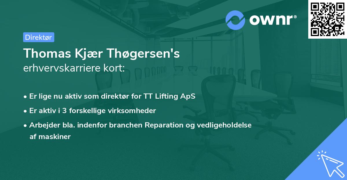 Thomas Kjær Thøgersen's erhvervskarriere kort