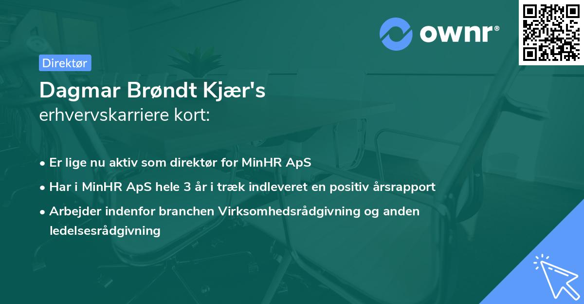 Dagmar Brøndt Kjær's erhvervskarriere kort