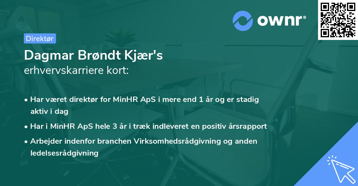 Dagmar Brøndt Kjær's erhvervskarriere kort