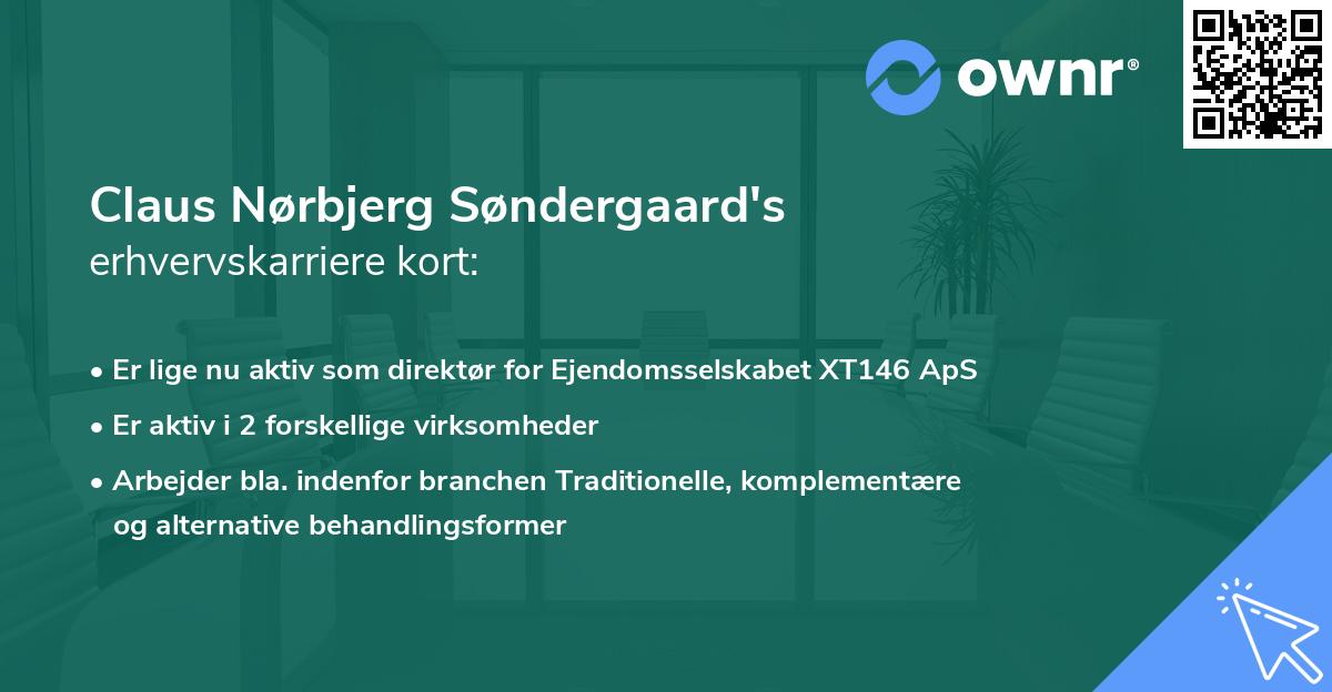 Claus Nørbjerg Søndergaard's erhvervskarriere kort
