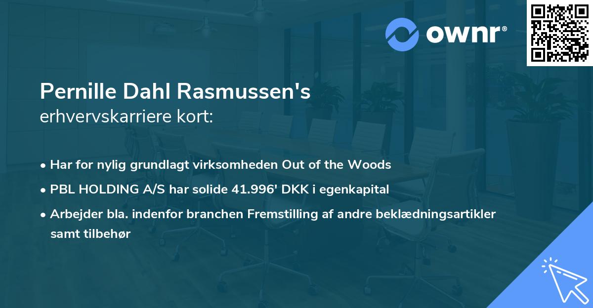 Pernille Dahl Rasmussen's erhvervskarriere kort
