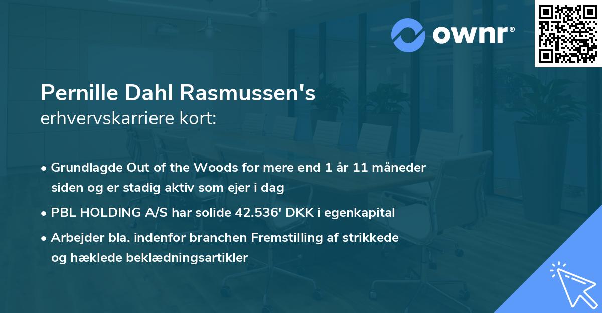 Pernille Dahl Rasmussen's erhvervskarriere kort