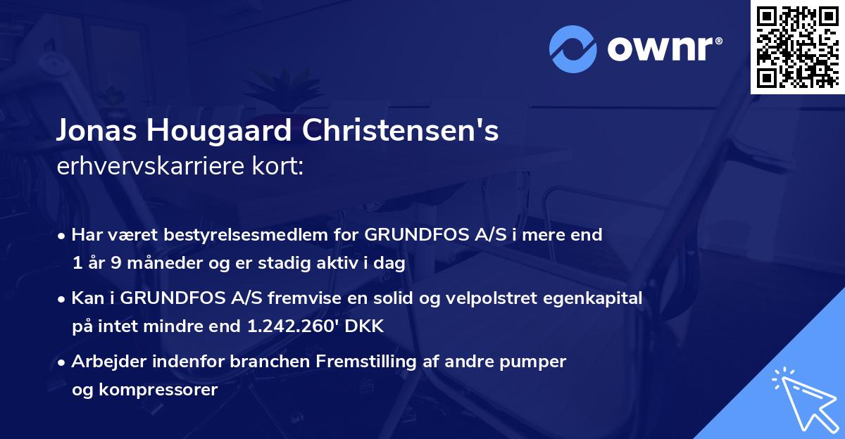 Jonas Hougaard Christensen's erhvervskarriere kort