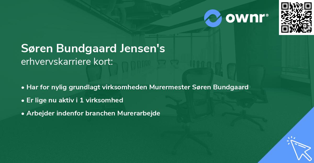 Søren Bundgaard Jensen's erhvervskarriere kort
