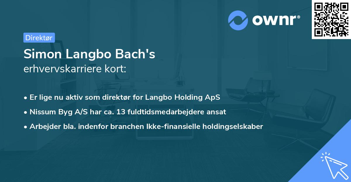 Simon Langbo Bach's erhvervskarriere kort
