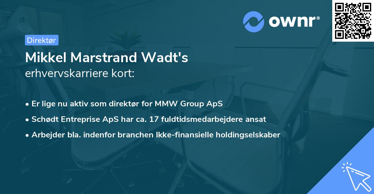 Mikkel Marstrand Wadt's erhvervskarriere kort