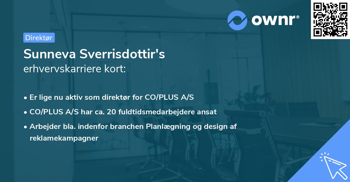 Sunneva Sverrisdottir's erhvervskarriere kort
