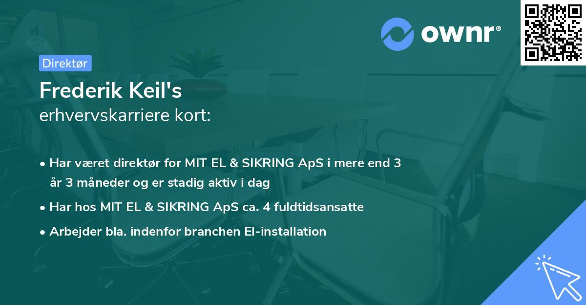Frederik Keil's erhvervskarriere kort