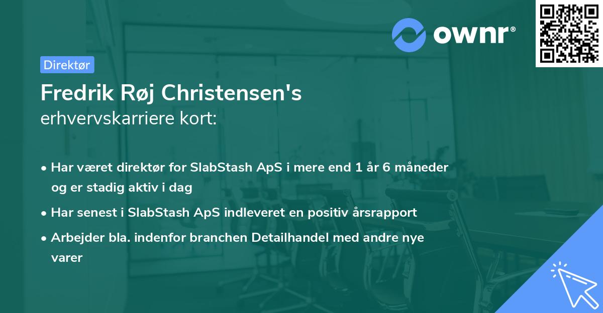 Fredrik Røj Christensen's erhvervskarriere kort
