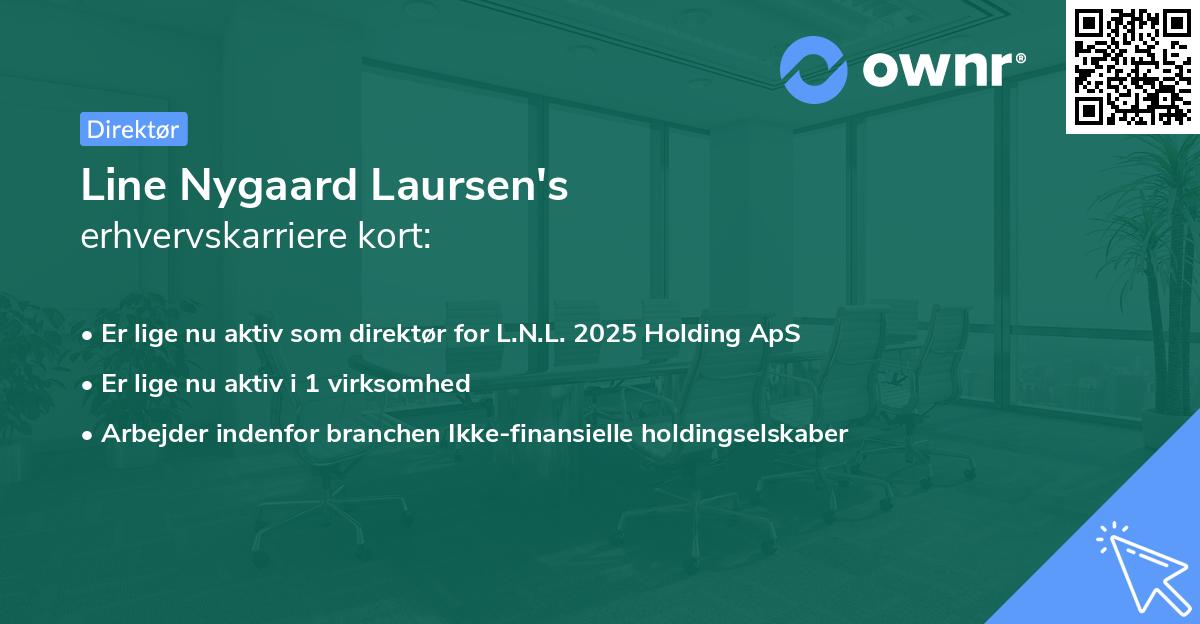 Line Nygaard Laursen's erhvervskarriere kort