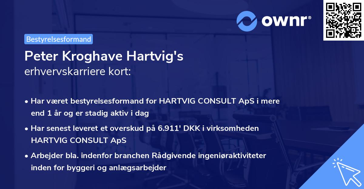 Peter Kroghave Hartvig's erhvervskarriere kort