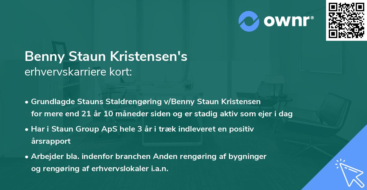 Benny Staun Kristensen's erhvervskarriere kort