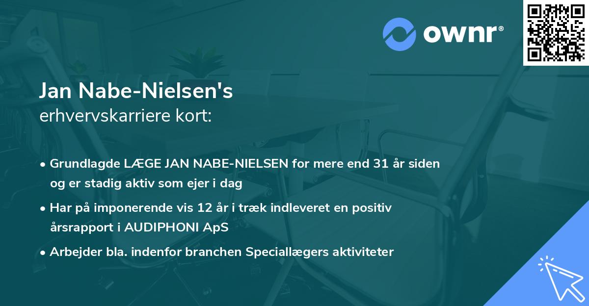 Jan Nabe-Nielsen's erhvervskarriere kort
