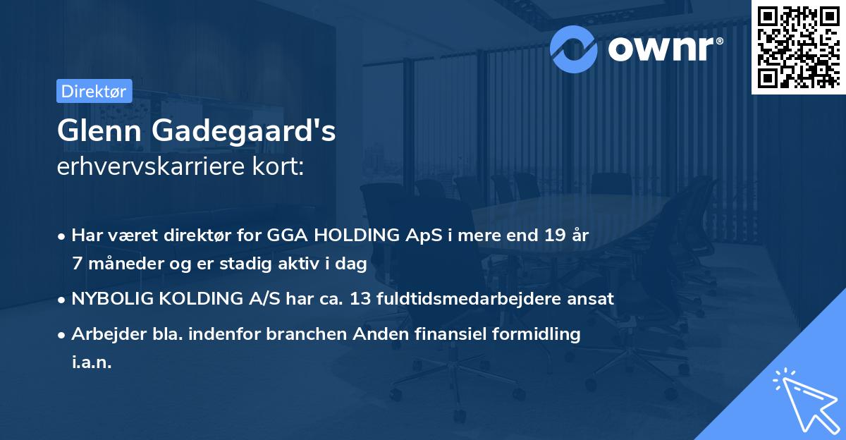 Glenn Gadegaard's erhvervskarriere kort