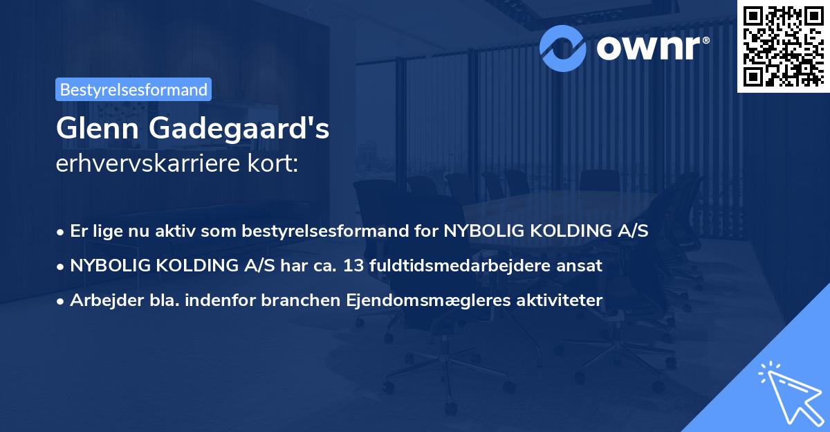 Glenn Gadegaard's erhvervskarriere kort