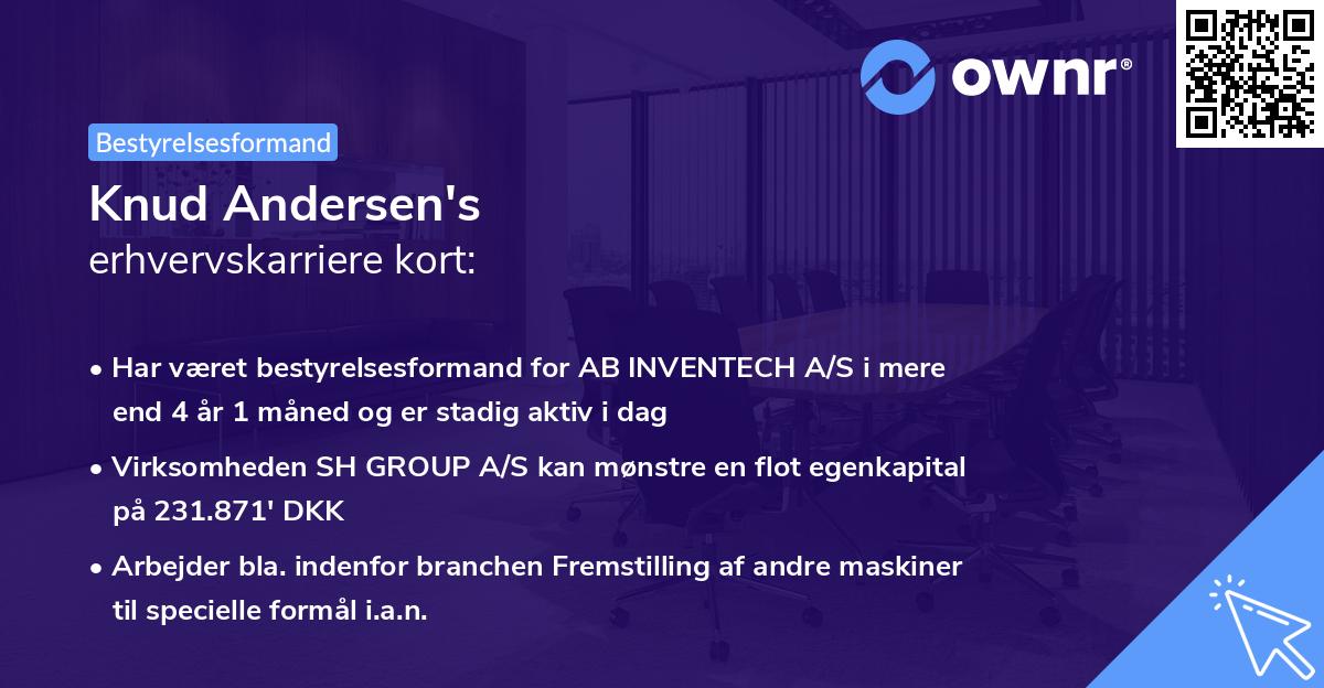 Knud Andersen's erhvervskarriere kort