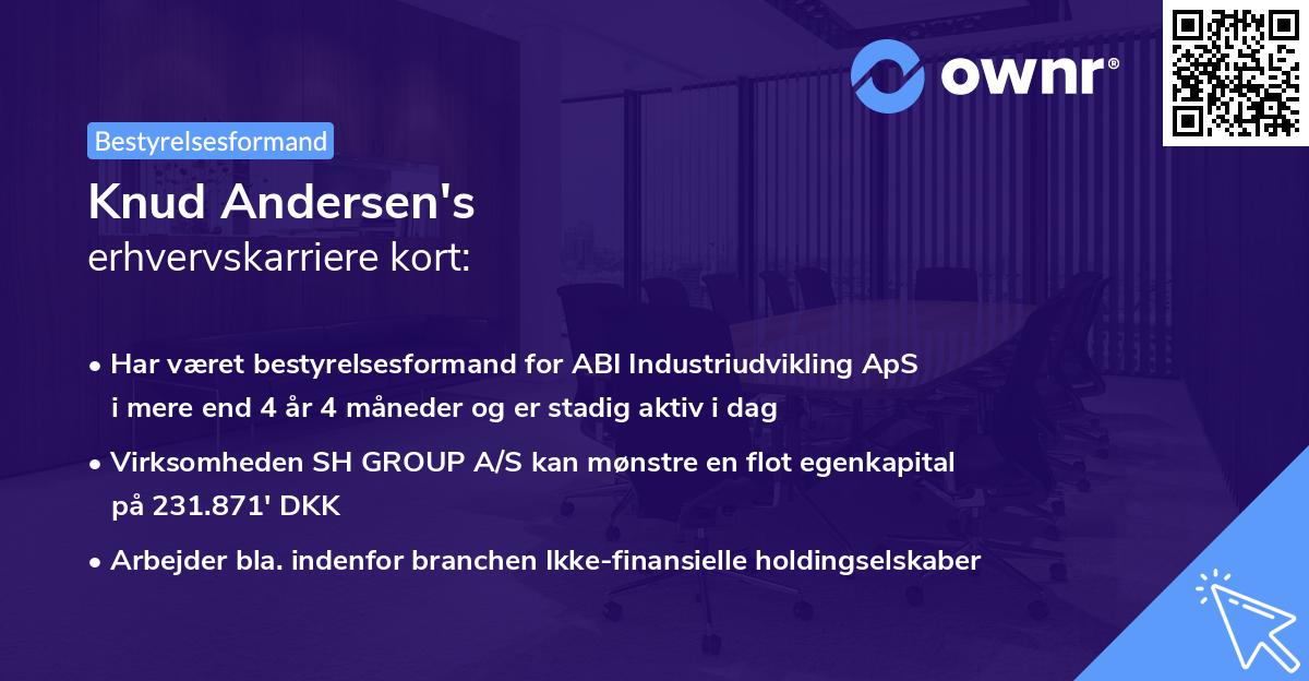 Knud Andersen's erhvervskarriere kort