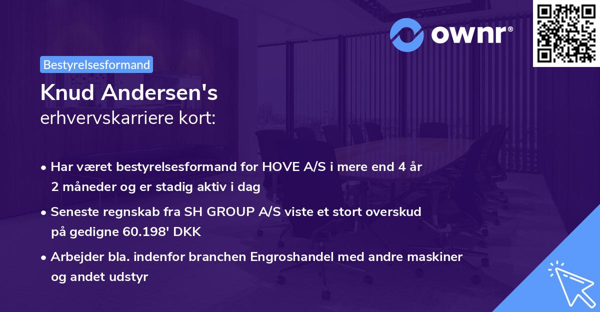 Knud Andersen's erhvervskarriere kort