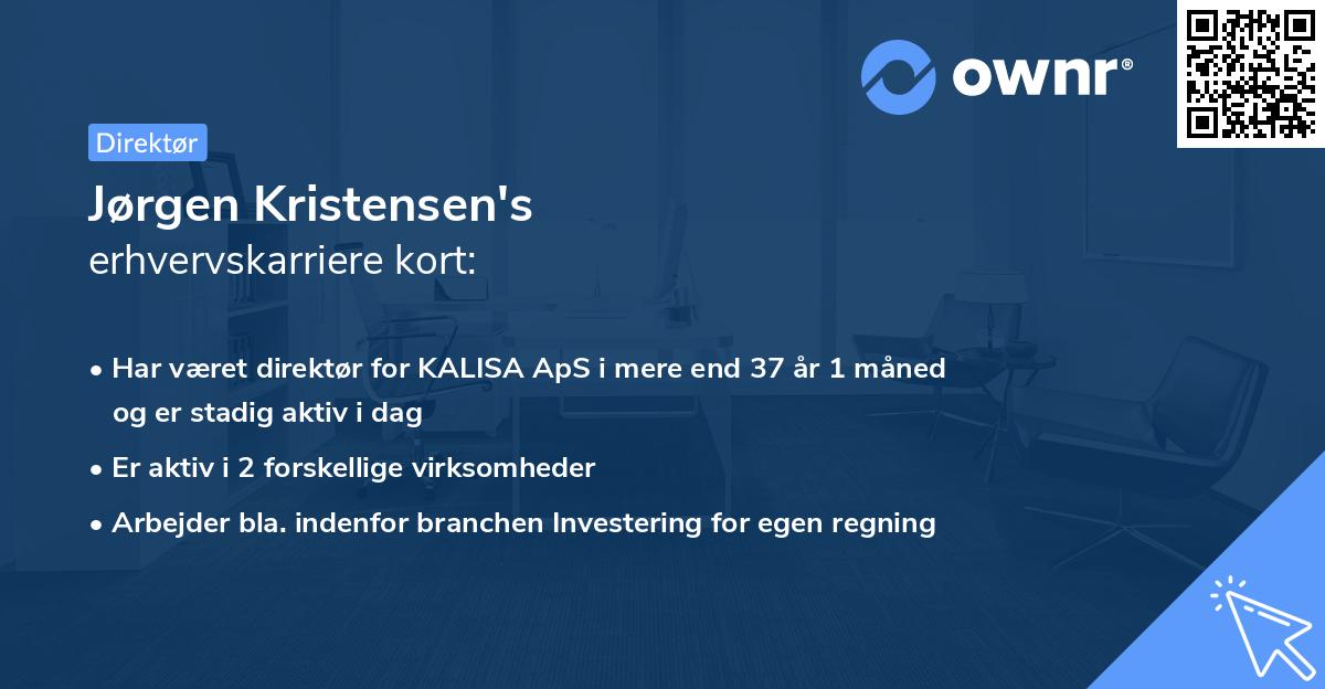 Jørgen Kristensen's erhvervskarriere kort