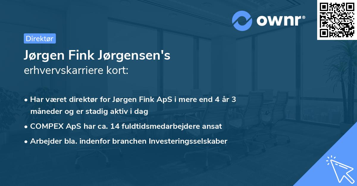 Jørgen Fink Jørgensen's erhvervskarriere kort