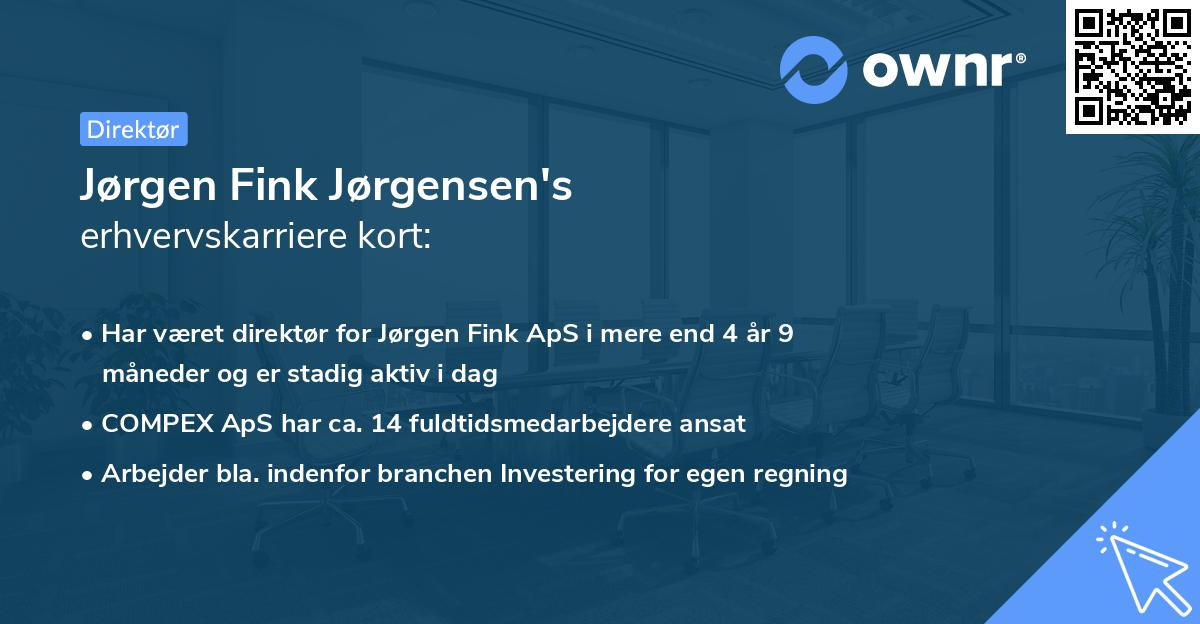 Jørgen Fink Jørgensen's erhvervskarriere kort