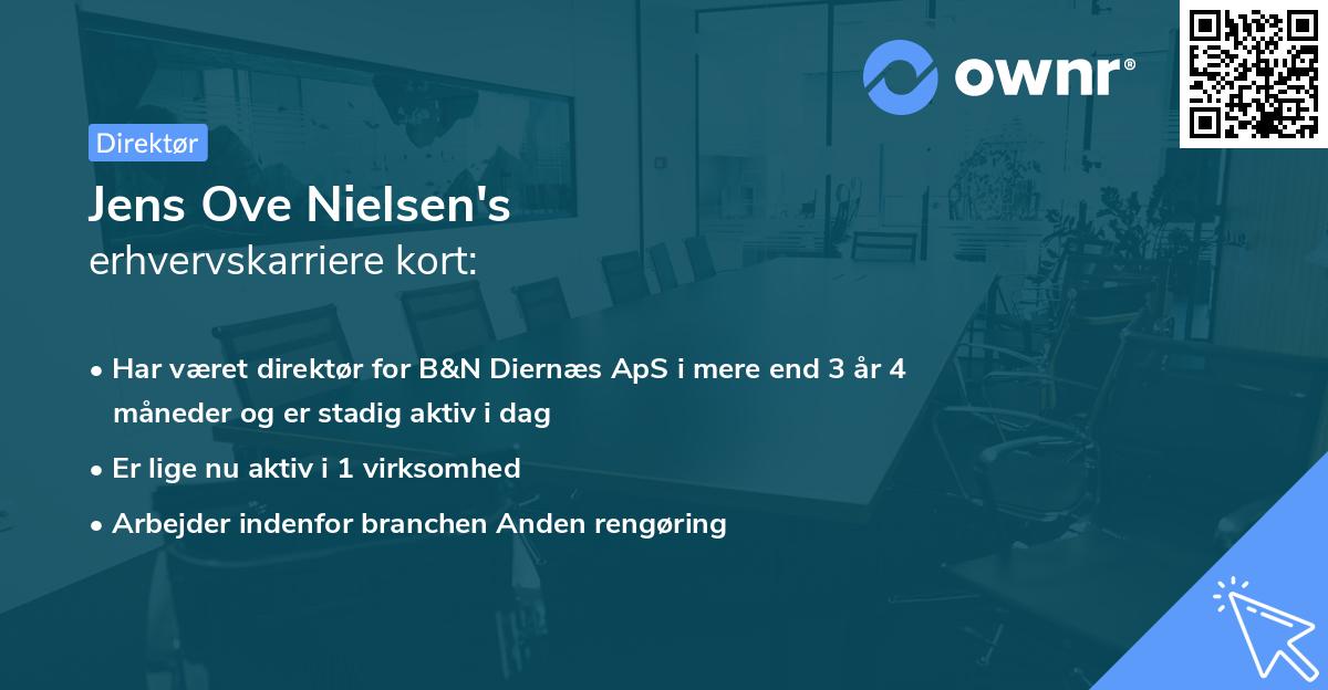 Jens Ove Nielsen's erhvervskarriere kort
