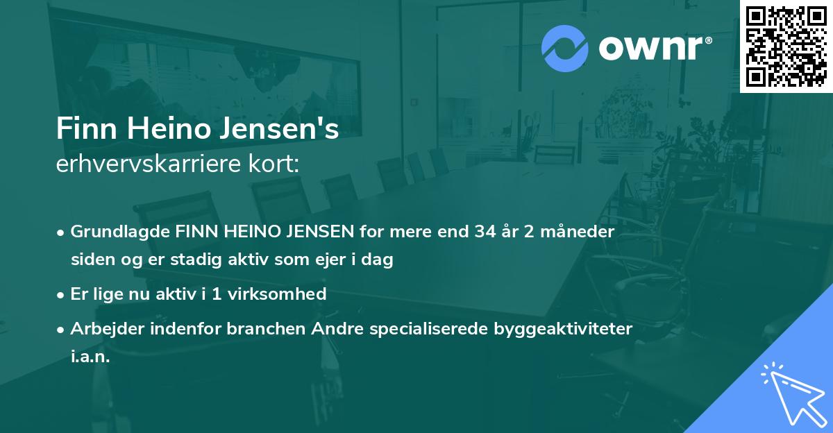 Finn Heino Jensen's erhvervskarriere kort