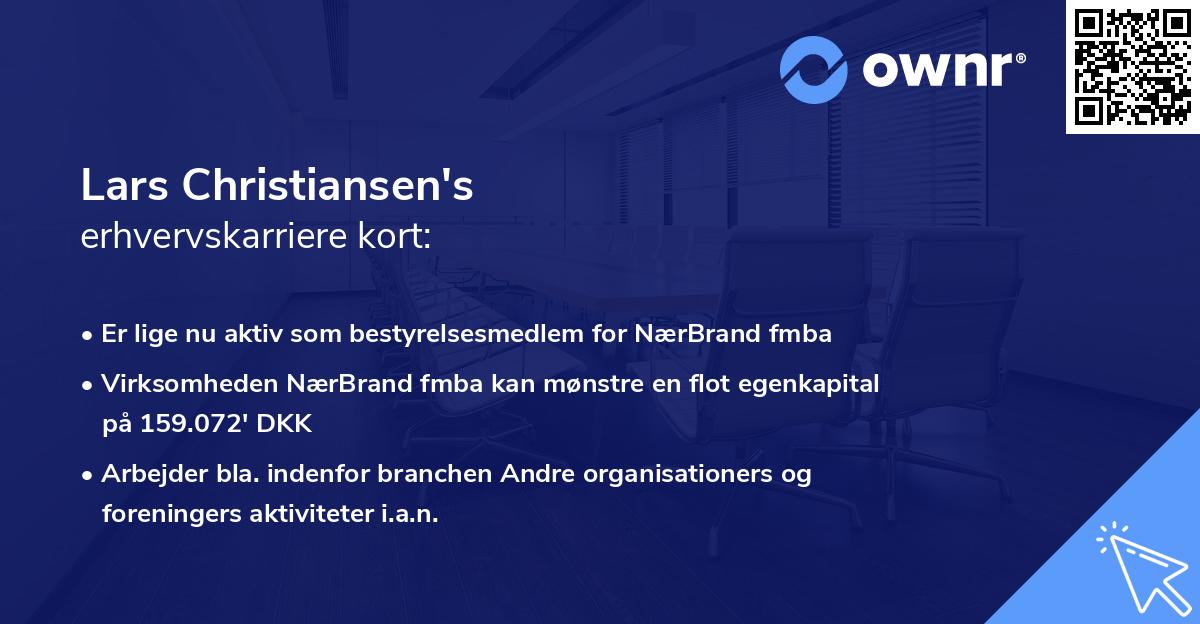 Lars Christiansen's erhvervskarriere kort