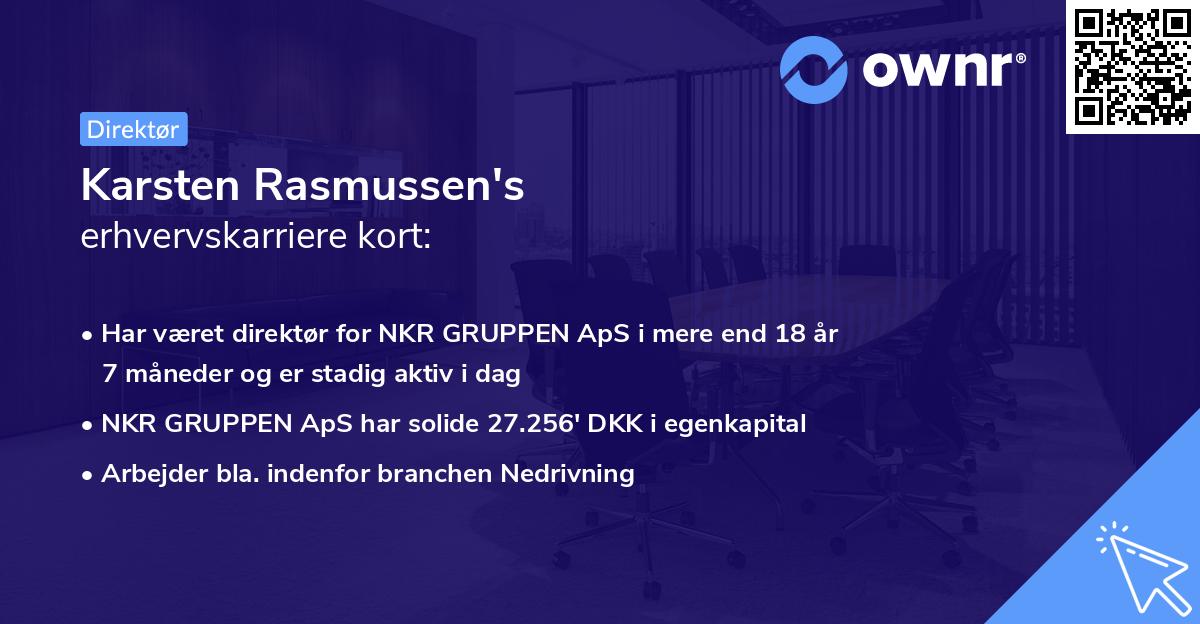 Karsten Rasmussen's erhvervskarriere kort