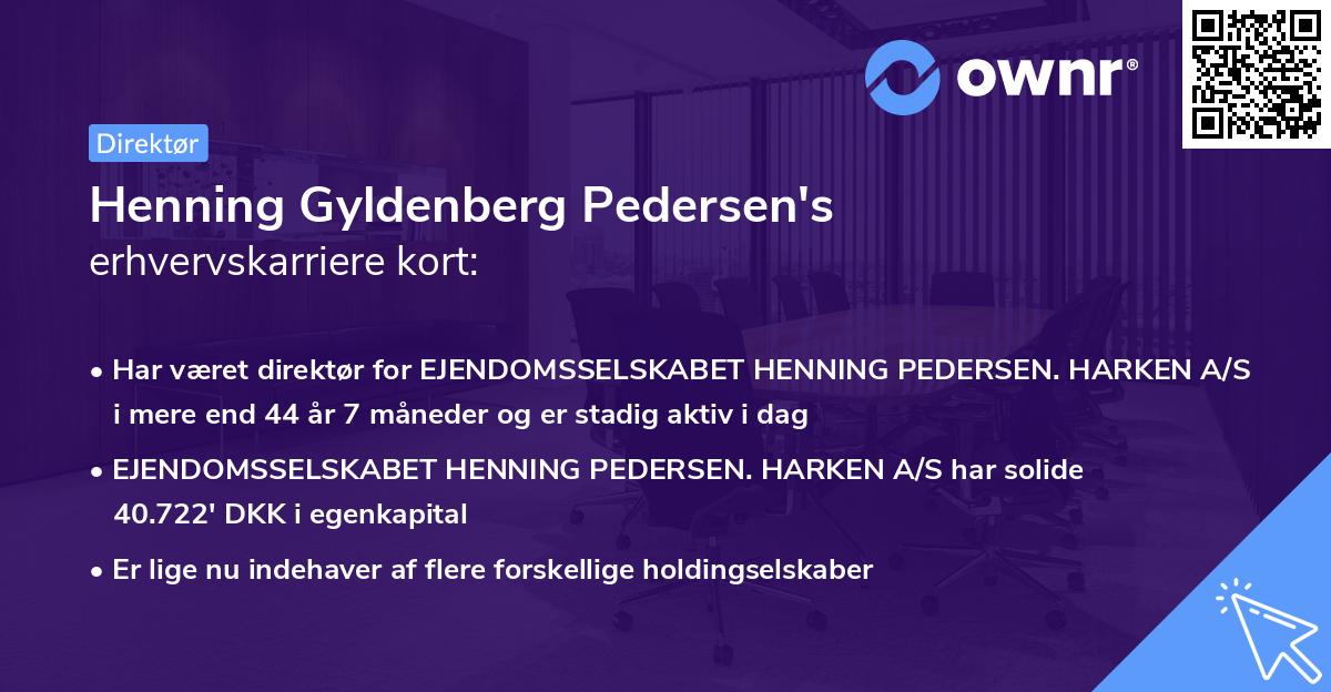 Henning Gyldenberg Pedersen's erhvervskarriere kort