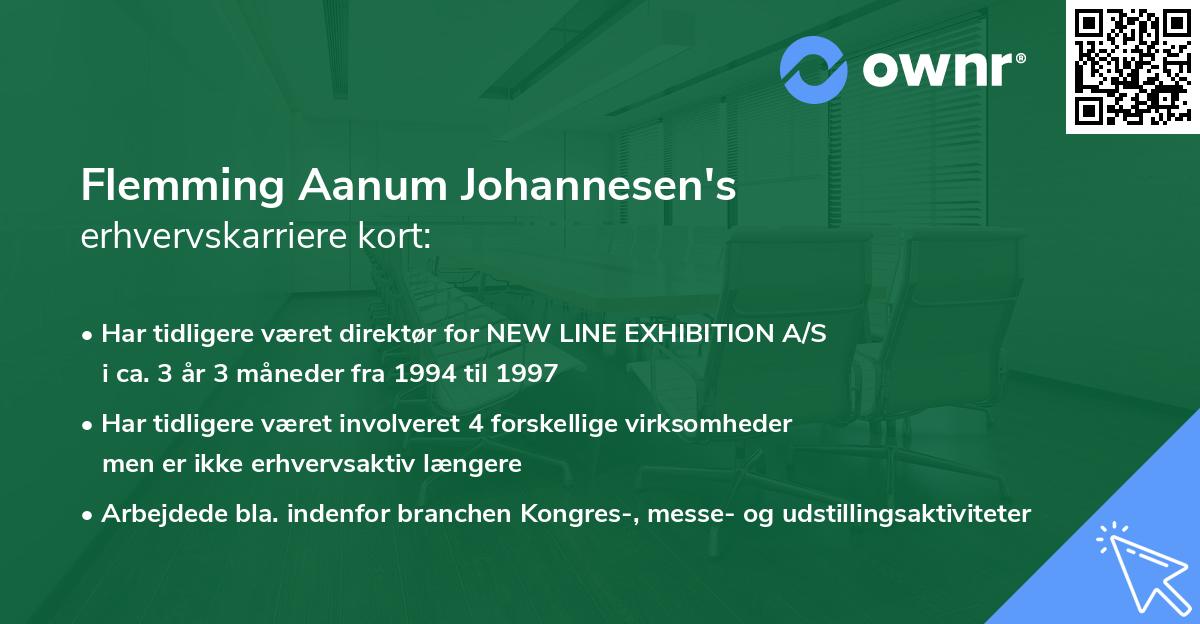 Flemming Aanum Johannesen's erhvervskarriere kort