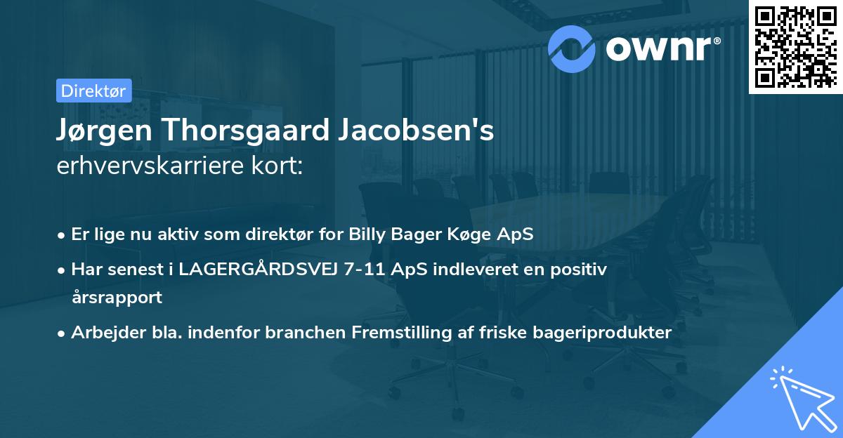 Jørgen Thorsgaard Jacobsen's erhvervskarriere kort