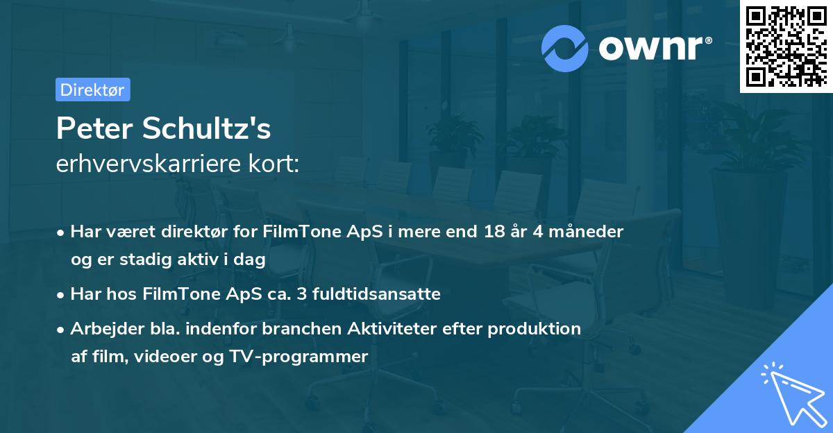 Peter Schultz's erhvervskarriere kort