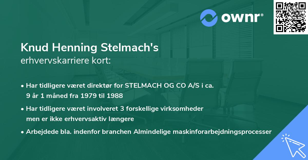 Knud Henning Stelmach's erhvervskarriere kort