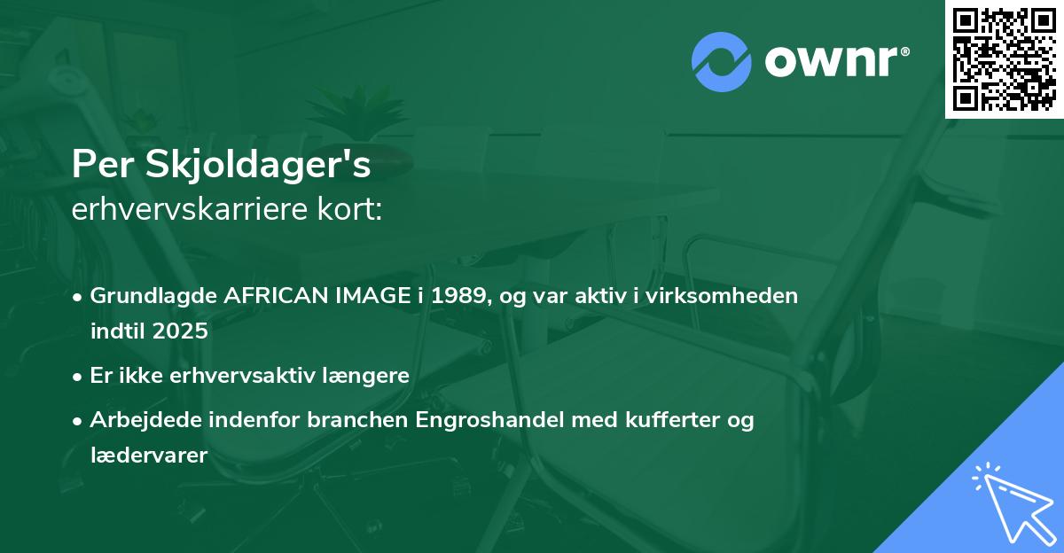 Per Skjoldager's erhvervskarriere kort