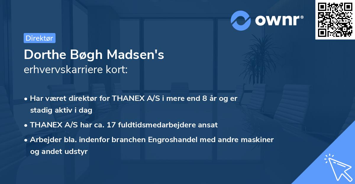 Dorthe Bøgh Madsen's erhvervskarriere kort