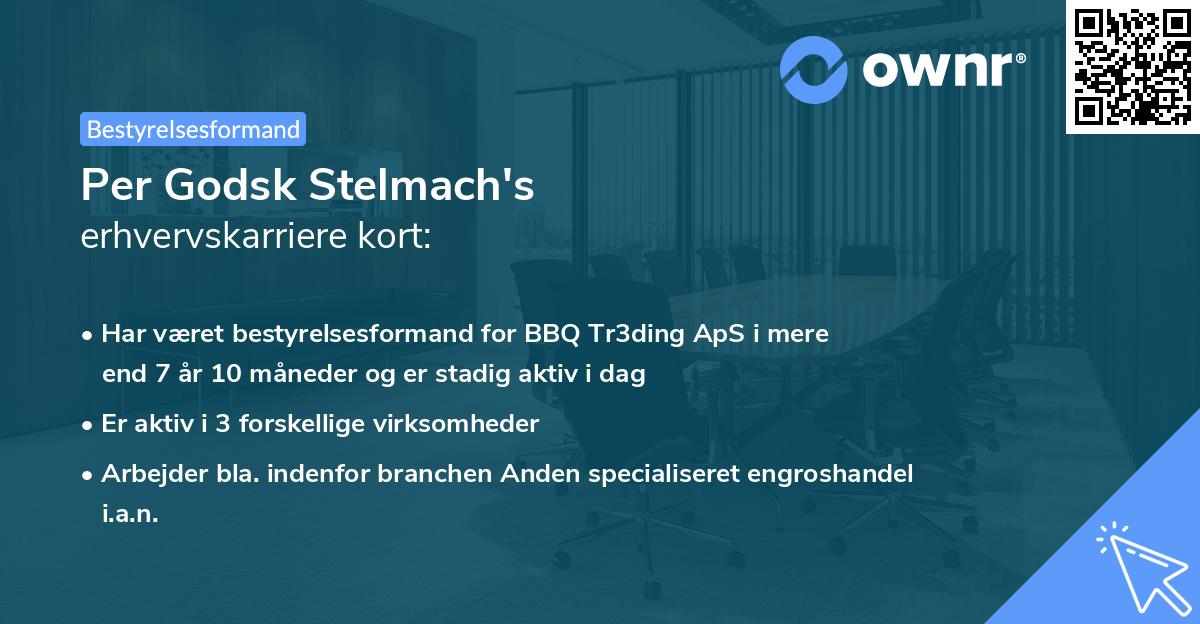 Per Godsk Stelmach's erhvervskarriere kort