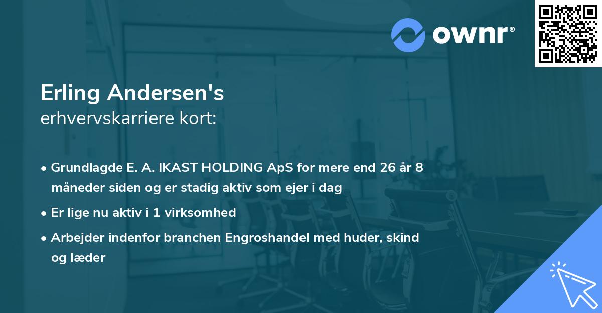 Erling Andersen's erhvervskarriere kort