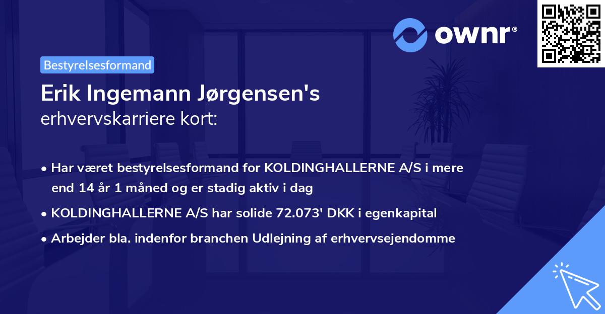 Erik Ingemann Jørgensen's erhvervskarriere kort
