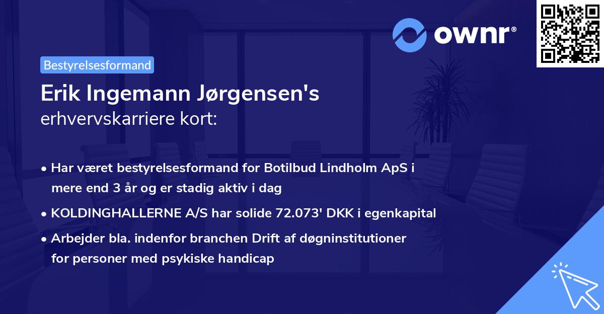 Erik Ingemann Jørgensen's erhvervskarriere kort