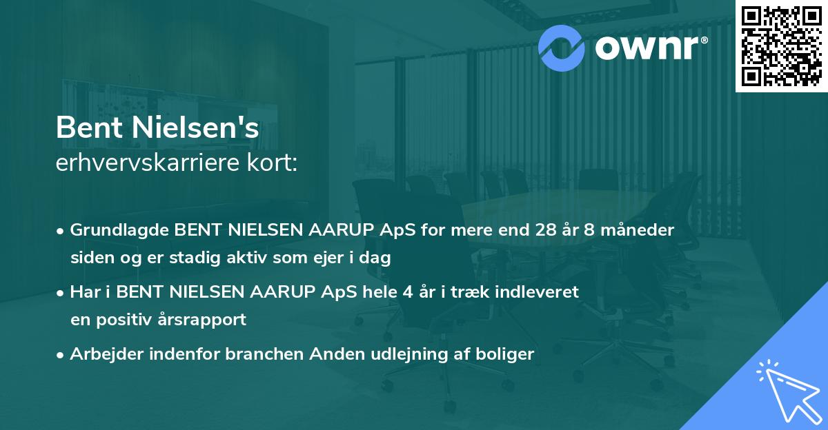 Bent Nielsen's erhvervskarriere kort