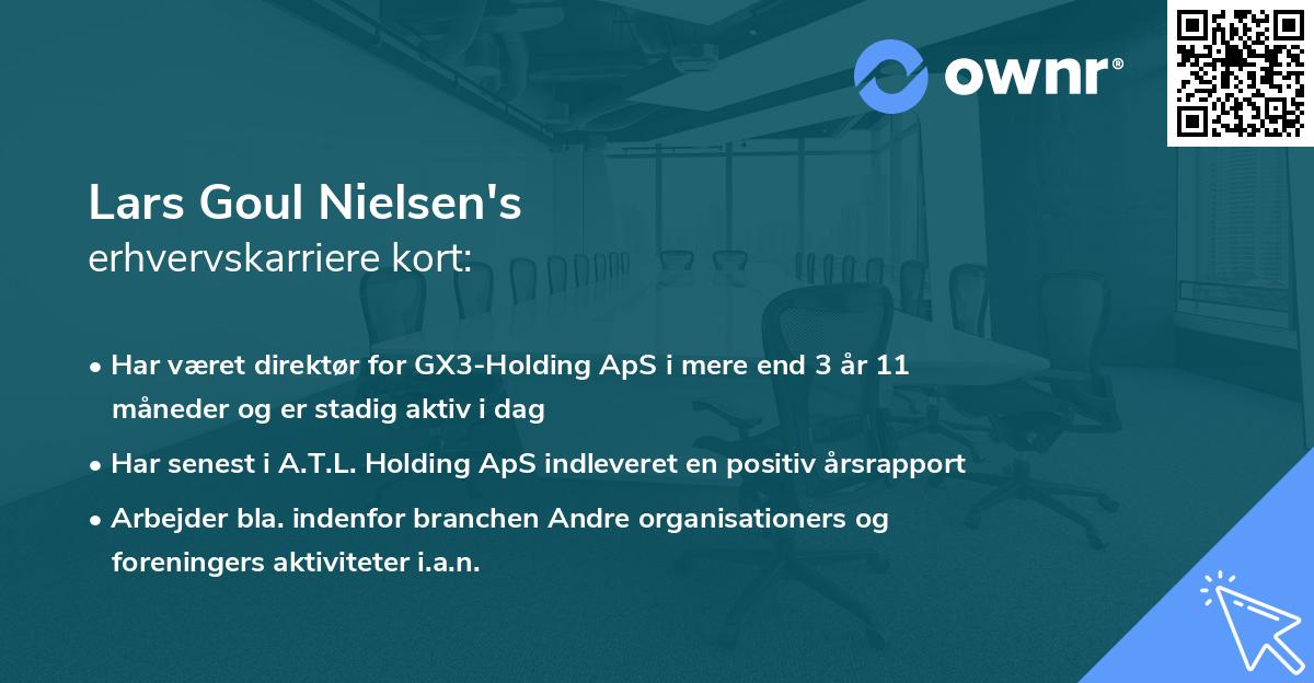 Lars Goul Nielsen's erhvervskarriere kort