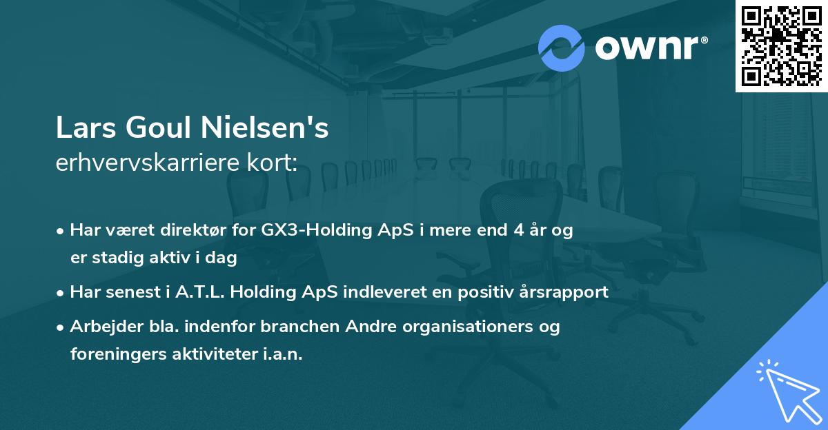 Lars Goul Nielsen's erhvervskarriere kort