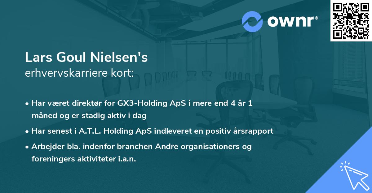 Lars Goul Nielsen's erhvervskarriere kort