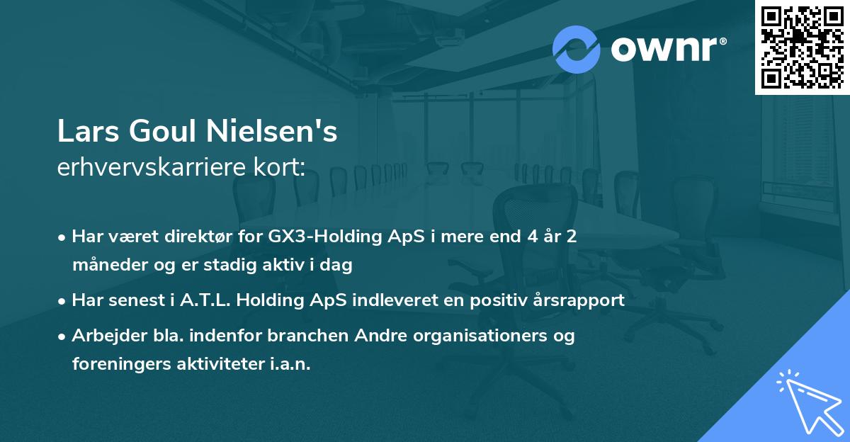 Lars Goul Nielsen's erhvervskarriere kort