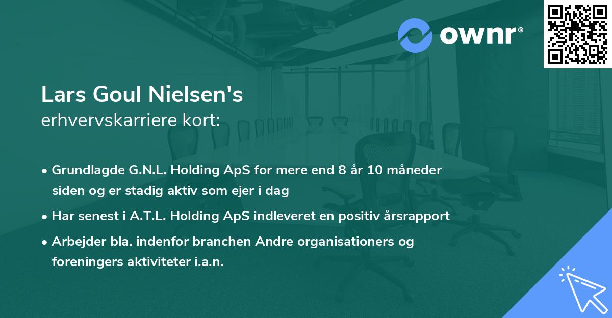 Lars Goul Nielsen's erhvervskarriere kort