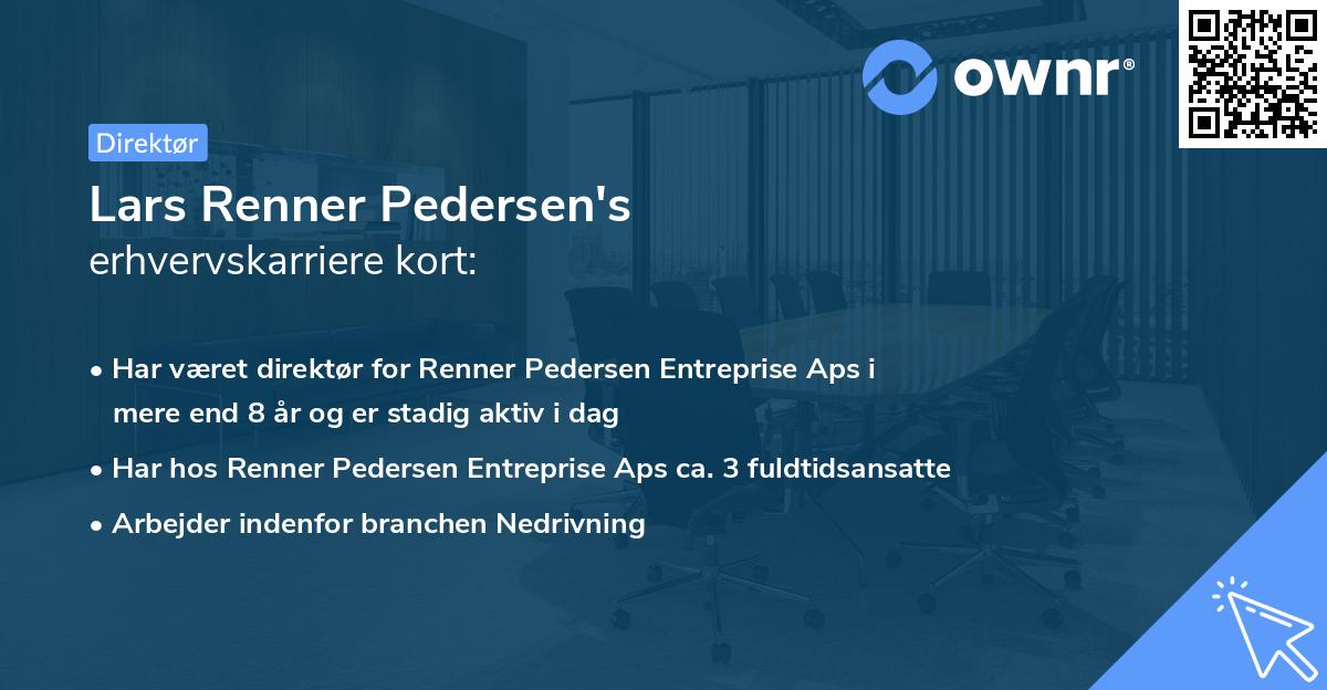 Lars Renner Pedersen's erhvervskarriere kort