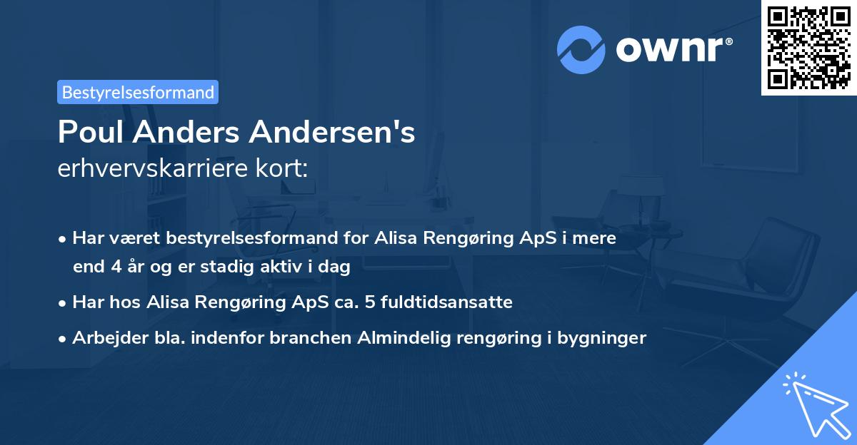 Poul Anders Andersen's erhvervskarriere kort